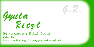 gyula ritzl business card